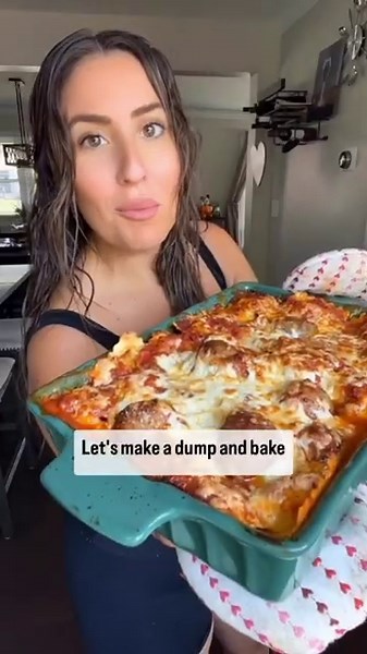 Dump & Bake Ravioli with Meatballs
