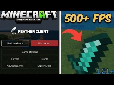 Feather client for mcpe!!Fps boost!!