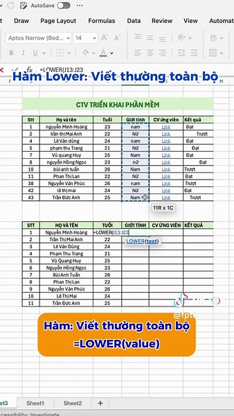 Học excel để gia nhập thị trường lao động nào gen Z ơii #learnontiktok #tip #viral #fpt