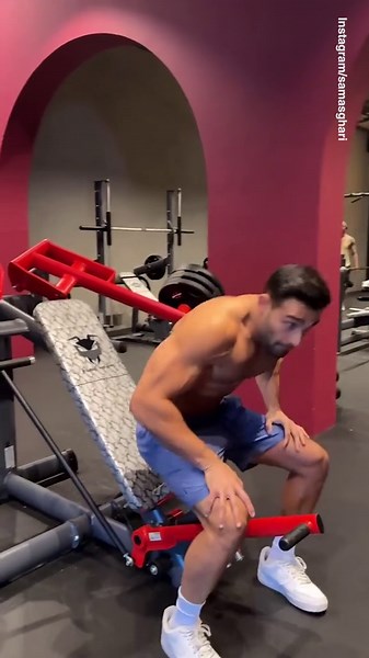 Sam Asghari enjoys workout and smokes cigar while golfing