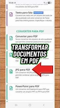 Como TRANSFORMAR UM DOCUMENTO EM PDF NO CELULAR #pdf #celular #tutoriais #dicas