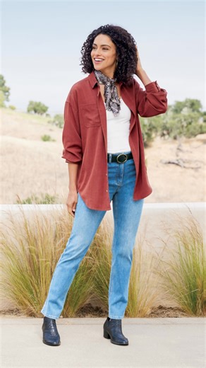 New layers, endless possibilities. Create your fall look effortlessly. http://bit.ly/41LqL0R | Soft Surroundings