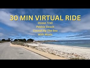 🚴Relaxing 30 Minute Scenic Ocean Trail Virtual Bike Ride | with Music