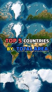🌍 Top 5 Largest Countries By Total Area 🤯