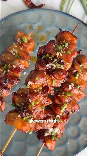 Juicy Japanese Style Teriyaki Chicken Skewers in Air Fryer 🍡