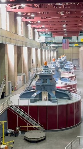 Hoover Dam’s Massive Generator Room #HooverDam #hydroelectricpowerplant
