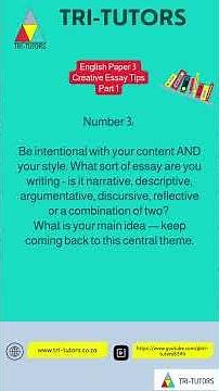 English Paper 3 Creative Essay Tips Part 1 #grade12english #matric2025 #englishexam
