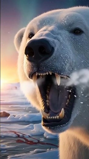 Polar Bear Roar: Raw Power of the Arctic King