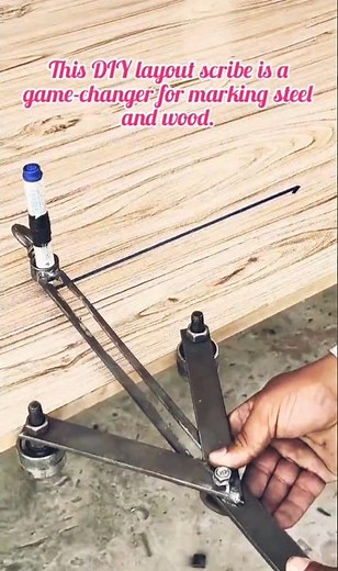 ​DIY Adjustable Layout Scribe & Compass Tool | Smart Workshop Hack