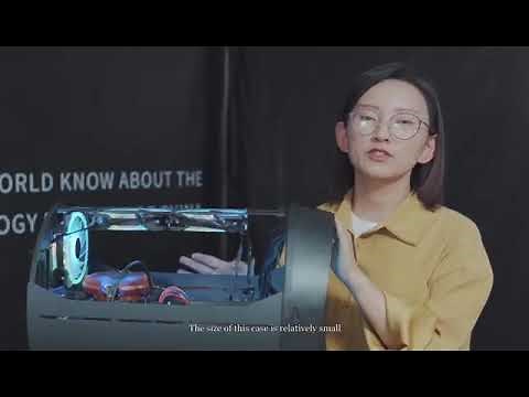 GAMEKM M-ATX Computer Gaming Case Vertical Graphics Card Desktop Support M-ATX/ ITX Motherboard