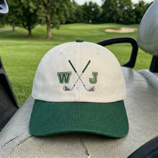 Personalized Golf Cap, Initial Embroidered Dad Hat, Father’s Day Golfer Gift, Two Tone Bachelor Party Baseball Cap - Etsy