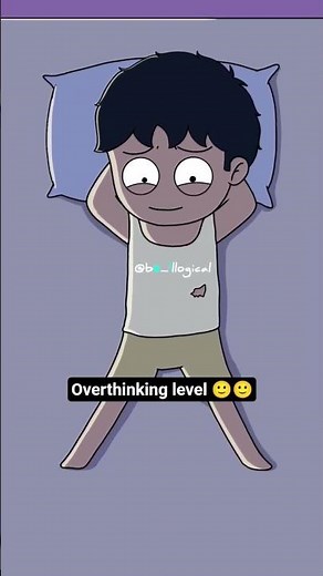 Overthinking level 🙄🙂🙂 #animation #funnymemes #cartoon