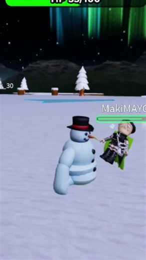 Throw snowballs to make the opponent unable to move #roblox #robloxedit #shorts