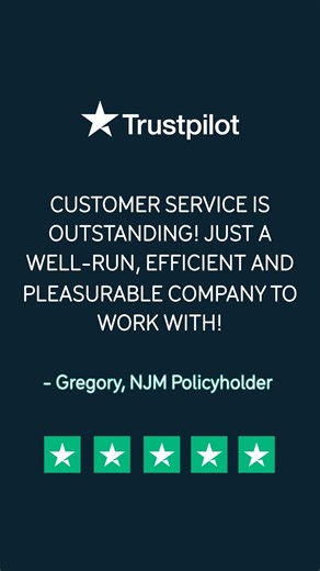Insurance is our business, but service is our passion. NJM policyholder Gregory shares a 5-star Trustpilot review of his experience. ⭐ ⭐ ⭐ ⭐ ⭐ Join the NJM family at njm.com/quote 🤗 | NJM Insurance Group