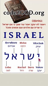 13K views · 209 reactions | WHAT IS THE MEANING OF "ISRAEL" in the Original Bible? Holy Land Man reveals the divine meaning using the scientific code2GOD system that was approved as a patent. #ISRAEL #OriginalBible #discovery #code2GOD #wow | Original Bible Foundation & code2GOD | Facebook