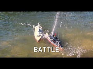RC BB Firing Battleships Sink - Coolest Hobby - RC Warship Combat