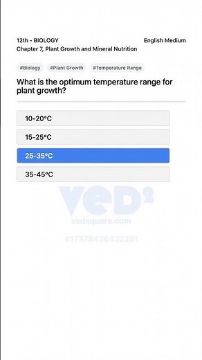 Optimum Temperature for Plant Growth Biology 12th