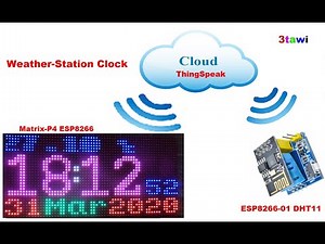 Matrix P4 ESP8266 Weather Station Clock