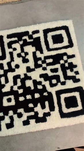 QR Co de bar Rug! 📲Funcionará ? #tufting #art #handmade #qrcode #scan