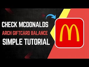 ✅ How To Check McDonalds Arch Gift Card Balance