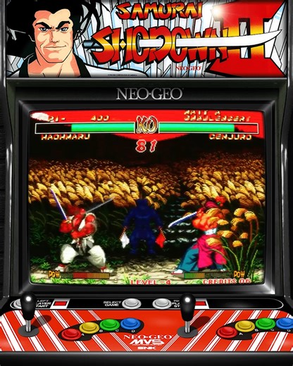 16K views · 314 reactions | Did you know Samurai Shodown II is still called one of the best fighting games of the ’90s? With gorgeous hand-drawn sprites and brutal weapon duels, it set the standard for weapon-based fighters. #samurai #neogeo #videogames #arcade #retrogaming | Classic Replay | Facebook