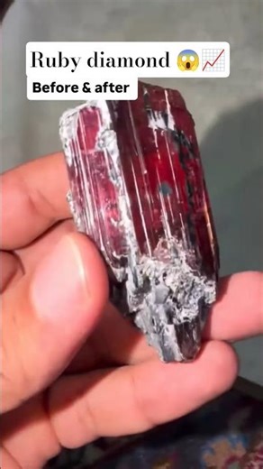 Ruby before and after becoming a diamond😱📈 #ruby #shortsfeed #youtubeshorts #shorts #viral