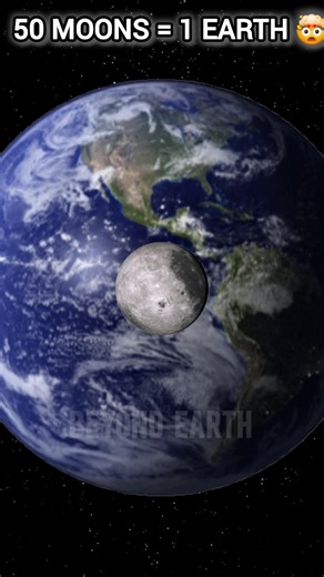 One Earth = 50 Moons. Mind blown #universe #space #planet #earth #moon