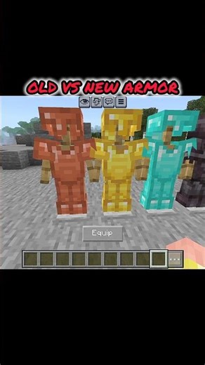 Old vs new armor😔#minecraft #gaming#short#viral#memes
