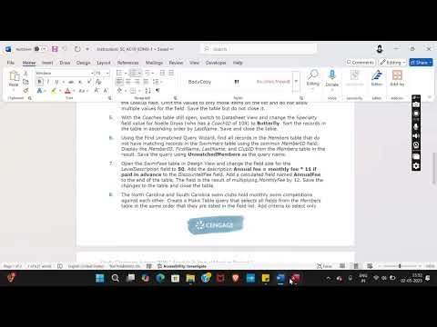 Access Module 3 End of Module Project 1 | Competitive Swim Clubs, Inc. #shellycashman