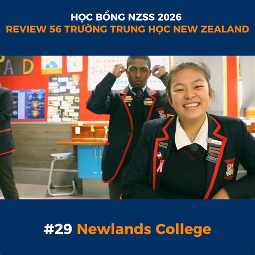 #NZSS2026🎓 | Review Trường Trung Học New Zealand: Newlands College (#29) ✅Học Bổng Chính Phủ Bậc Trung Học - NZSS 2026 dành cho học sinh Việt Nam lớp 8,9,10 có giá trị 50% HỌC PHÍ NĂM ĐẦU TIÊN, áp dụng tại 56 trường trung học hàng đầu New Zealand. Apply từ 5/1/2026 - 22/3/2026. Dự kiến nhập học Tháng 7/2026. —--------------------------------------- 🔸Phân loại trường: Dành cho nam và nữ sinh 🔸Nhóm trường: Trường Công 🔸Tổng số học sinh: ~1200 học sinh 🔸Tổng số học sinh quốc tế: ~40 học sinh �