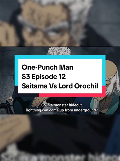 One-Punch Man S3 Episode 12 Saitama Vs Lord Orochi! #episode12 #onepunchman #animeedit #fyp #anime