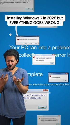 Installing Windows 7 in 2026 but EVERYTHING GOES WRONG! #windows7 #nostalgia #retrotech