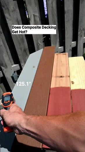 Composite decking temperature