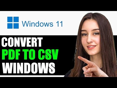 UPDATED 2025! HOW TO CONVERT PDF TO CSV ON WINDOWS