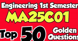 MA25C01 Important Questions Applied Calculus Important questions