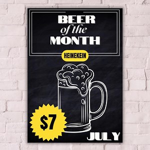Chalkboard Beer of the Month Poster: Editable Bar Promotion Sign (canva Template, Digital Download) - Etsy UK