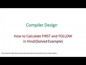 first and follow in compiler design(solved example)
