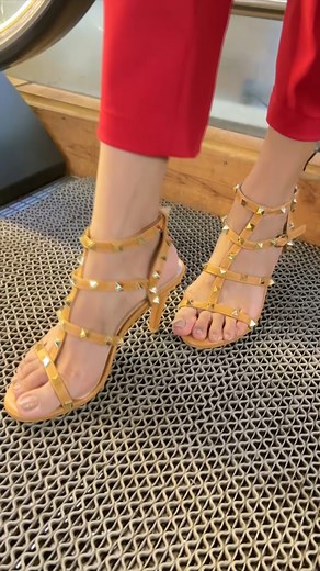 7K views · 56 reactions | Open toe ankle strap high heel with double...