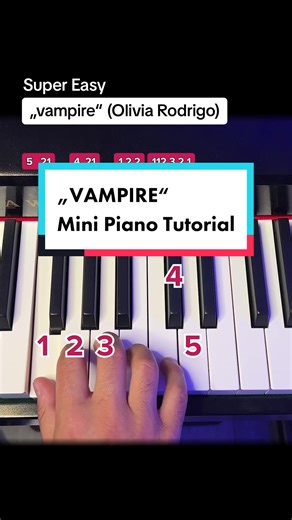 Easy Vampire Piano Tutorial by Olivia Rodrigo