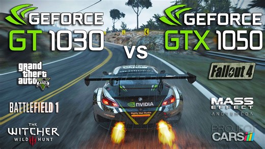 GT 1030 vs GTX 1050 test in 6 games (i3 7100)