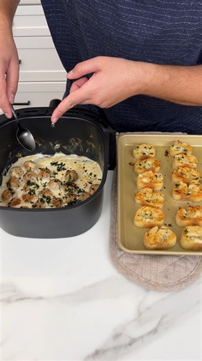 41K views · 314 reactions | This recipe changed the way I do Meatballs (full video in the bottom left of screen) Danny N shows an easy air frier trick using meatballs and alfredo | Danny N’s Kitchen | Facebook