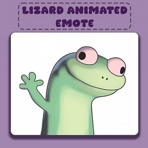 Animated Lizard Button Meme Emote for Twitch & Discord – Hilarious Stream Overlay GIF - Etsy