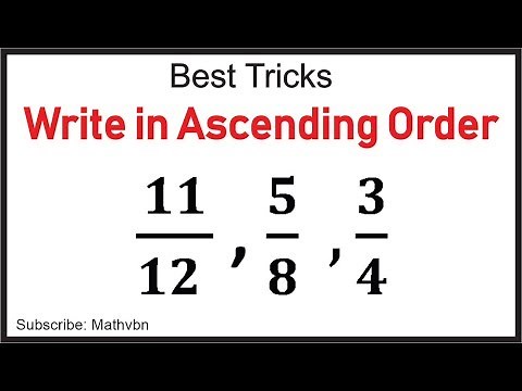 fraction in ascending order | How to write fraction in ascending order | How to compare fractions