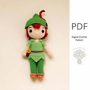 Patron au crochet Peter Pan, patron PDF Amigurumi, collection Peter Pan - Etsy France
