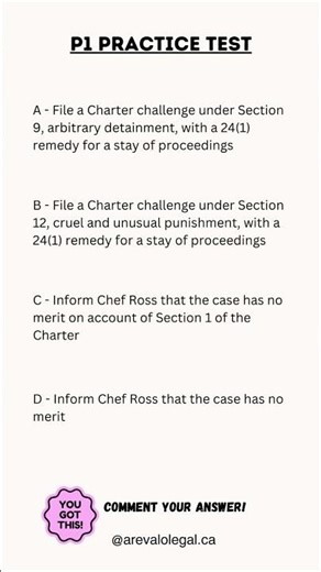 Paralegal Exam Prep Sample Question #p1 #ontario