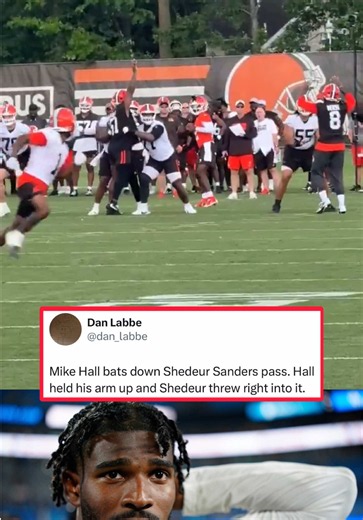 Mike Hall had one job and it was TOO EASY 😂✋ (via dan_labbe/X) #shedeursanders #browns #clevlandbrowns #nfl #football