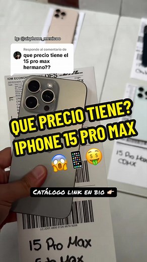 Respuesta a @️ Precio de iPhone 15 Pro Max en 2026? 📱 🤑 link en bio 💡#airphonemexconfiable #airphonemex