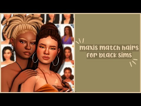 60 maxis match hairs for black sims ✨ + cc links // sims 4 cc haul