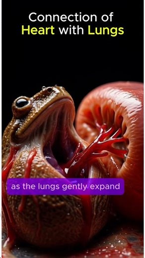 Connection of Heart with Lungs of Frog