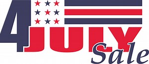 Fourth of July USA Independence day sale. Design template for 4th of...